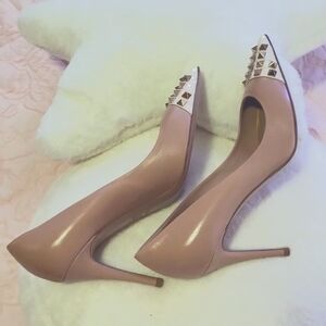 VALENTINO Caravani Studded Nude High Heels Shoes.
